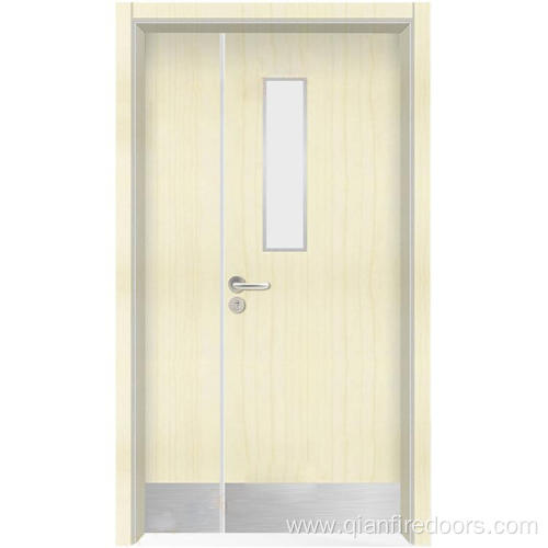 Hospital front handle store glass wood door